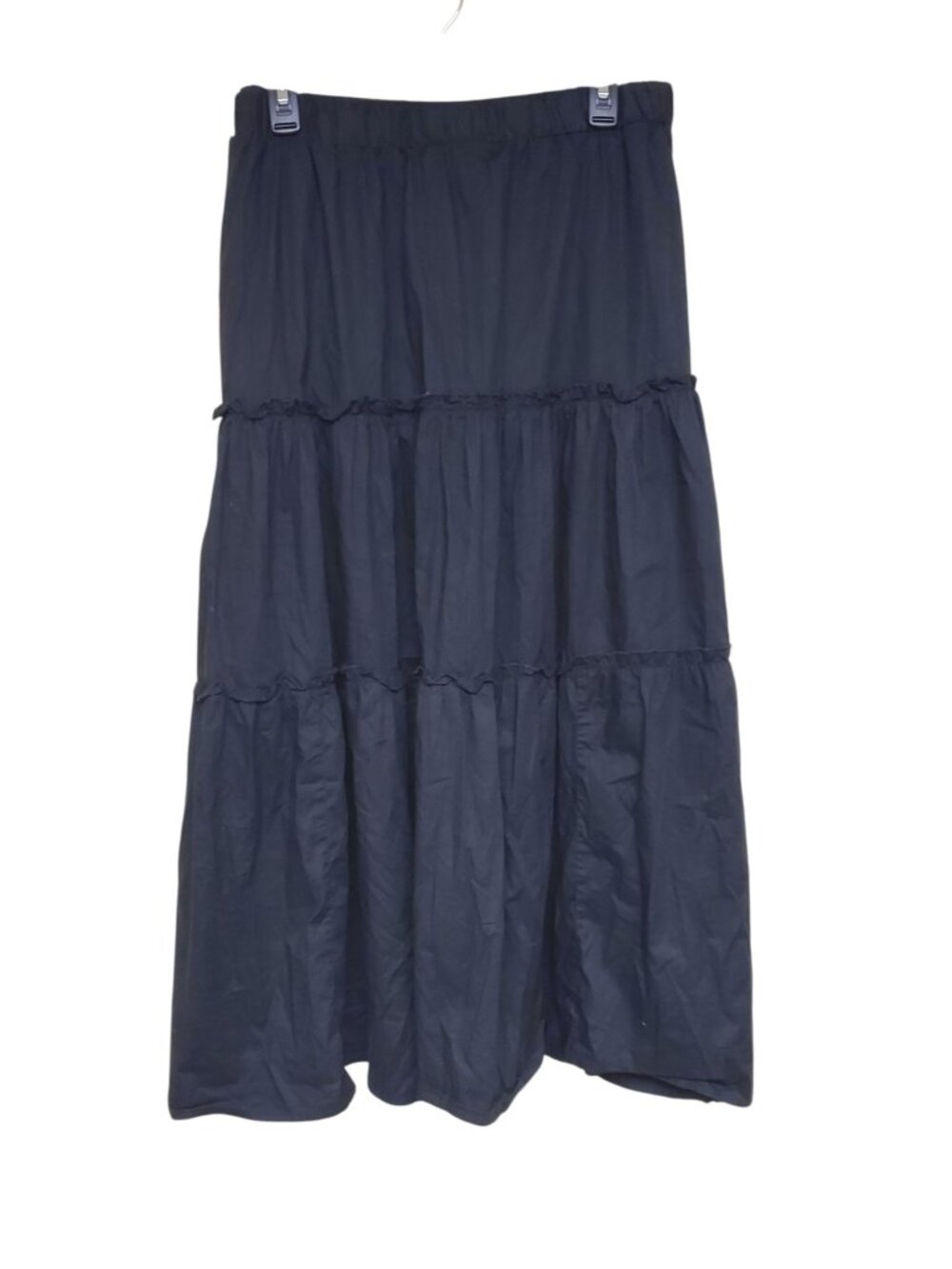Lane Bryant Woman's Black Pull On Long Tiered Boho Witch‎ Goth Skirt Plus 18/20